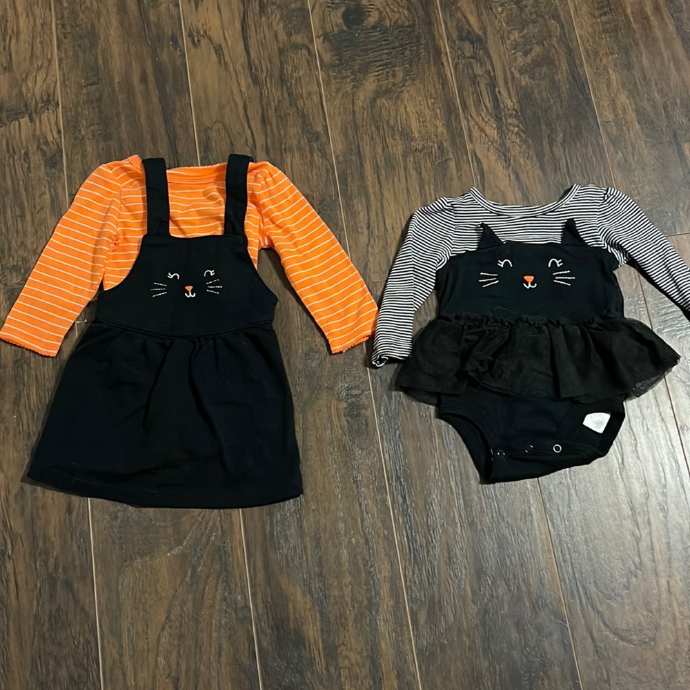 6 month 2 outfits baby girl Halloween outfits
